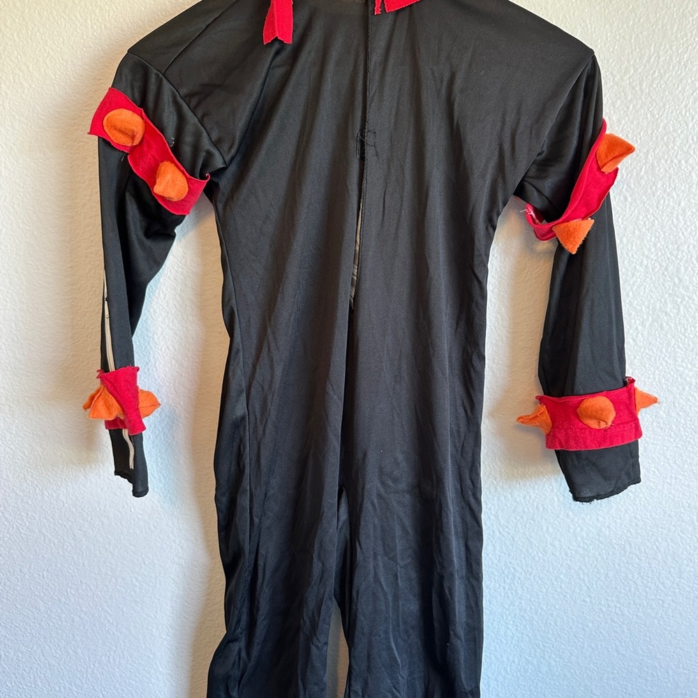 Skeleton Kids Costume with Red and Orange Accents - Picture 3 of 5